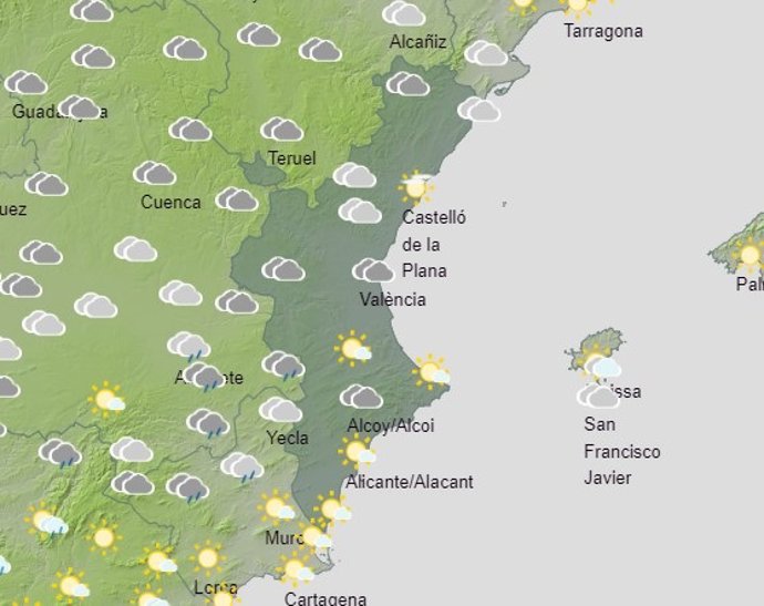 Predicción meteorológica para este domingo 22 d eoctubre