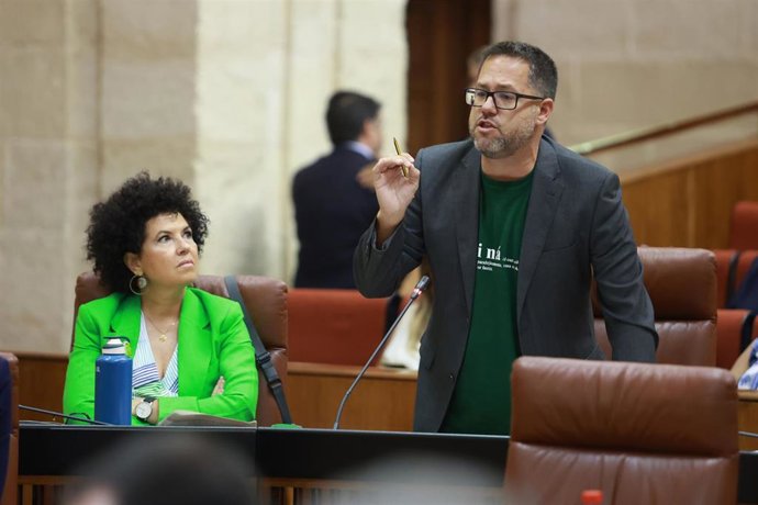La presidenta del Grupo Mixto-Adelante Andalucía, Maribel Mora, y el portavoz, José Ignacio García, en una imagen de archivo. 