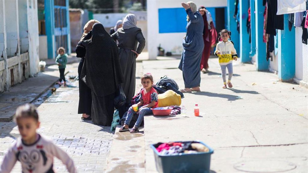 Un colegio de la UNRWA en la Franja de Gaza