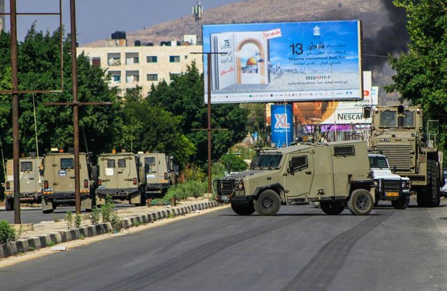 Militares israelíes cerca de Nablús