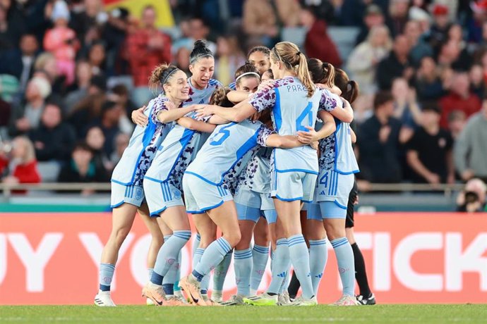 Archivo - Las jugadoras de la selección celebran un gol en el Mundial de Australia y Nueva Zelanda