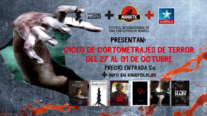 El Festival de Cine de Alicante celebra Halloween con seis cortos de terror del Maniatic Film Festival