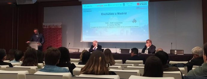 El consejero de Medio Ambiente, Interior y Agricultura de la Comunidad de Madrid, Carlos Novillo, en las Jornadas de Medio Ambiente de Madridiario.