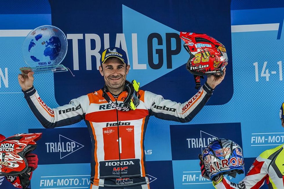 Archivo - Toni Bou, piloto del equipo Repsol Honda, apadrinará la presentación de la prueba del Mundial en Madrid, donde podría sumar su 34 título mundial.
