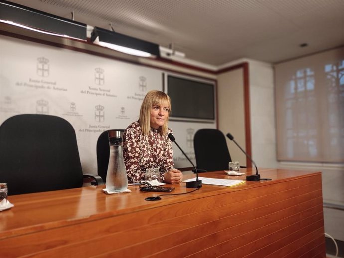 Covadonga Tomé en rueda de prensa.