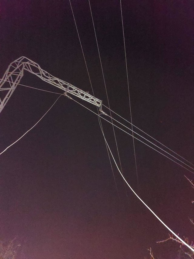 Afecciones a las líneas de Alta Tensión por la borrasca Bernard a su paso por Andalucía. 