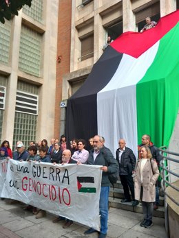 Concentración en CCOO La Rioja en apoyo al pueblo palestino