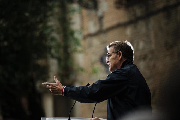 Feijoo en Toledo en un acto en defensa de la igualdad de todos los españoles y contra el independestismo y la amnistía de los presos del proces catalán