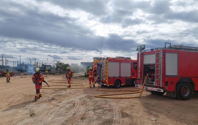 Simulacro de emergencia realizado por Adif en el entorno de la estación Vialia Albacete Los Llanos