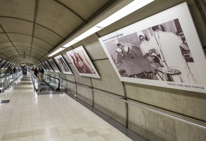 Osakidetza celebra su 40 aniversario con una exposición fotográfica itinerante en el Metro de Bilbao