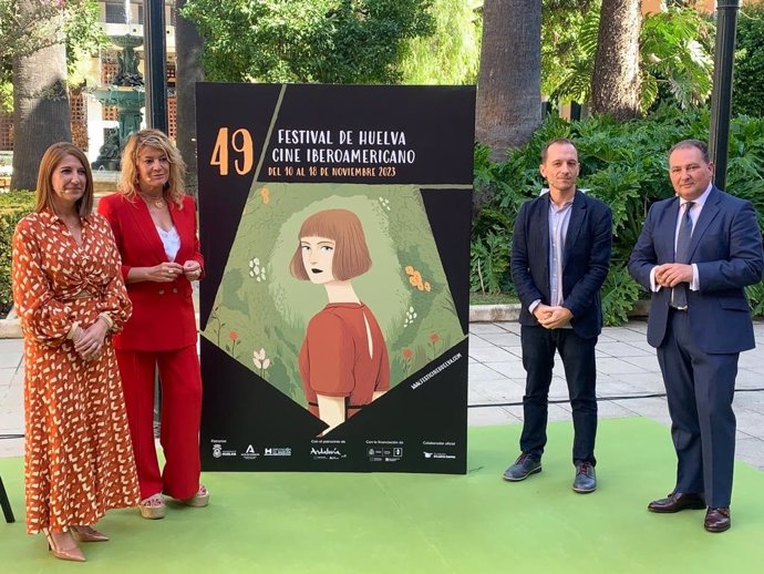 Archivo - Presentación del cartel del 49 Festival de Huelva de Cine Iberoamericano.