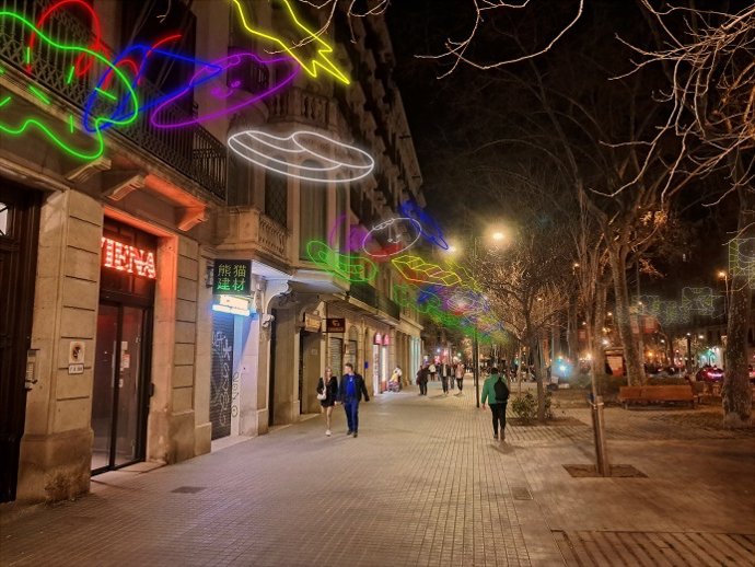 Diseño del nuevo alumbrado en el paseo Sant Joan, en el tramo entre la avenida Vilanova y Gran Via de les Corts Catalanes.