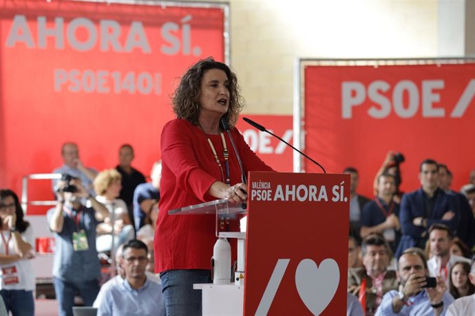 Archivo - La Secretaria general del partido socialista valenciano, Mercedes Caballero, interviene en un acto en Mislata (Valencia/España), a 2 de noviembre de 2019.