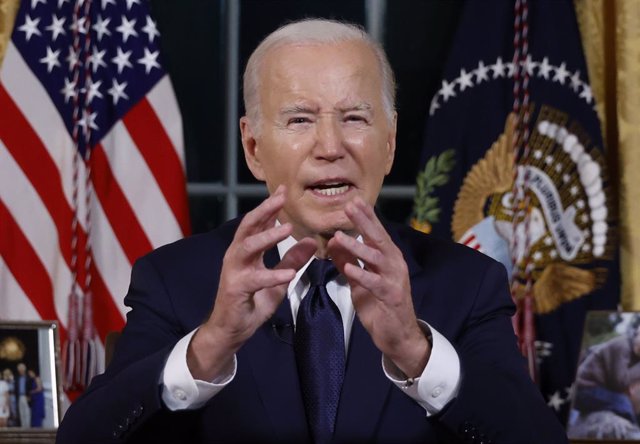 October 19, 2023, Washington, District of Columbia, USA: United States President Joe Biden delivers a prime-time address to the nation about his approaches to the conflict between Israel and Hamas, humanitarian assistance in Gaza and continued support for