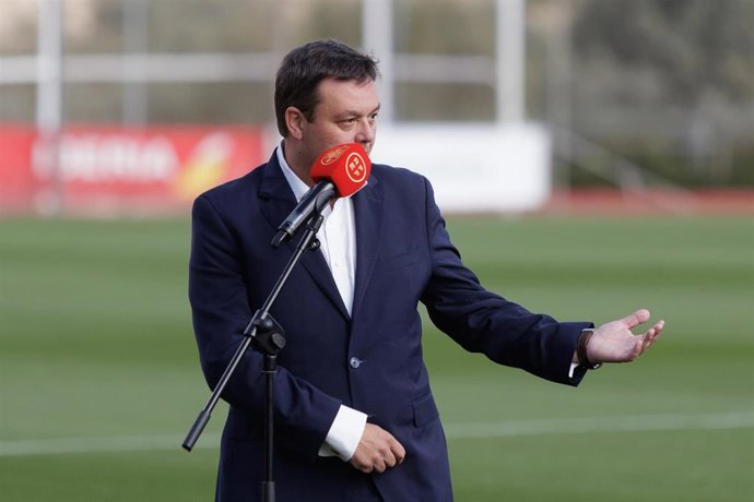 Víctor Francos, presidente del CSD, durante un acto en la RFEF