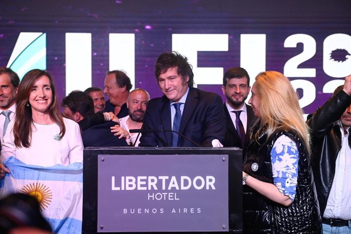 El candidato presidencial de Argentina Javier Milei