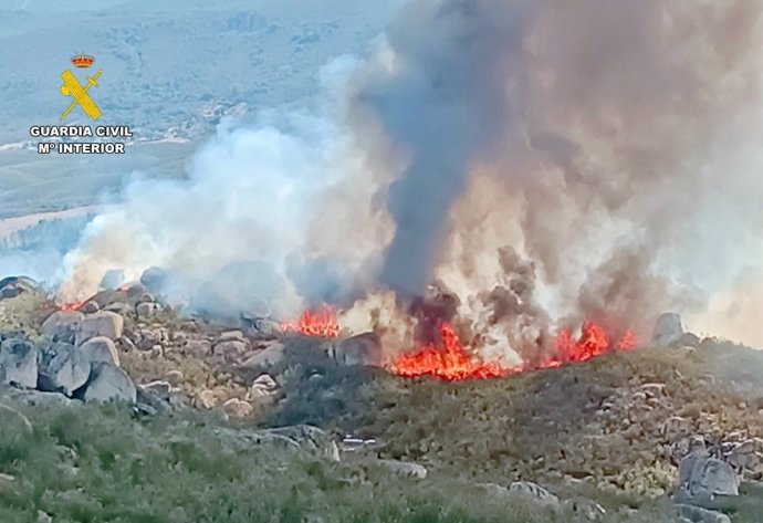 Incendio en Valencia de Alcántara