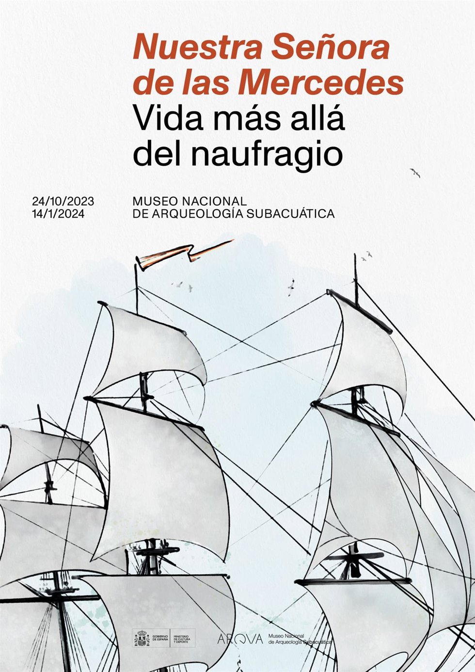Cartel de la exposición 'Nuestra Señora de las Mercedes. Vida más allá del naufragio'