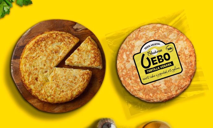 Tortilla de patatas vegana "Uebo" de Shukran Foods.