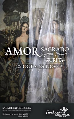 Cartel de la muestra 'Amor sagrado y amor profano' de Jesús Zurita