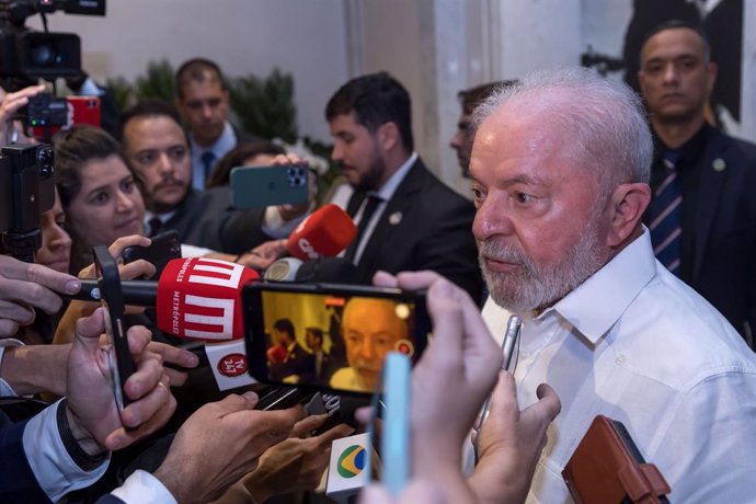 Archivo - September 20, 2023, New York, United States, USA: The President of Brazil Luiz Inácio Lula da Silva meets journalists at a Hotel on Manhattan Island in New York City in the United States this Wednesday, September 20, 2023