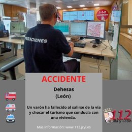 Gráfico elaborado por el 112 con datos sobre el accidente mortal en Dehesas (León)