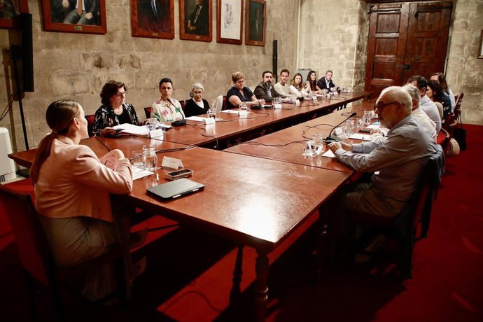 La presidenta del Govern, Marga Prohens, y la consellera de Familias y Asuntos Sociales, catalina Cirer, se reunen con los representantes de entidades sociales de Baleares.