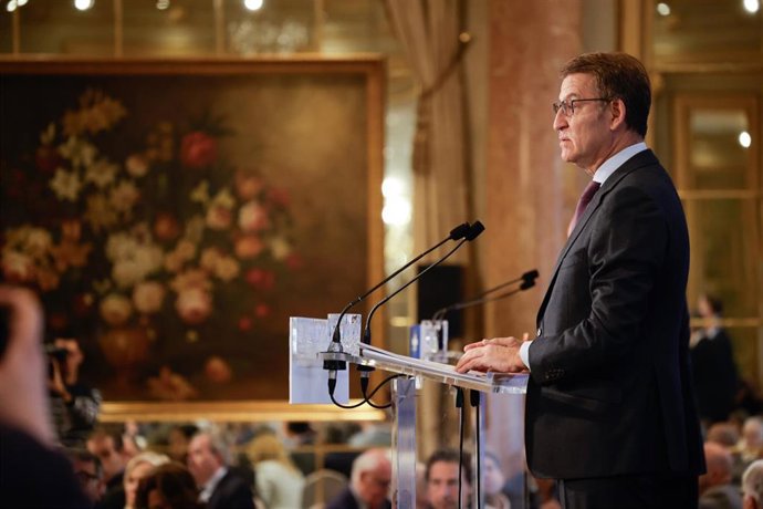 El presidente del PP, Alberto Núñez Feijóo