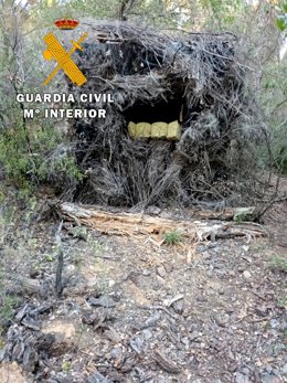 Caseta en la que fue sorprendido el investigado