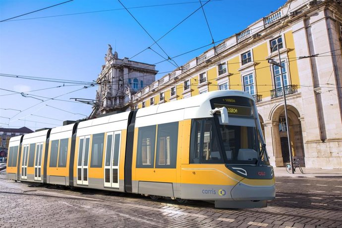 Archivo - Tranvía de CAF para Lisboa
