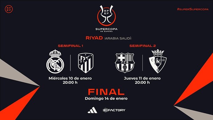 Horarios de la Supercopa de España 2024, en Riyad.