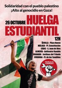 Huelga y concentraciones de estudiantes en varias provincias andaluzas en solidaridad con el pueblo palestino
