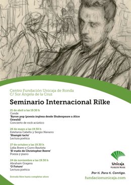 Cartel del seminario Rilke.