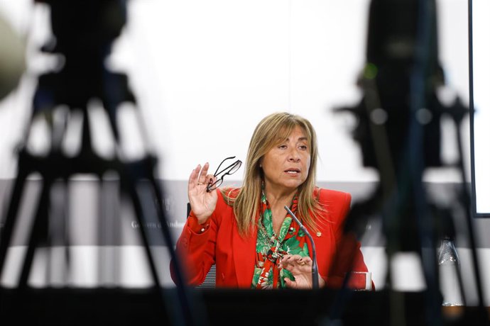 La ministra Conxita Marsol durant una roda de premsa
