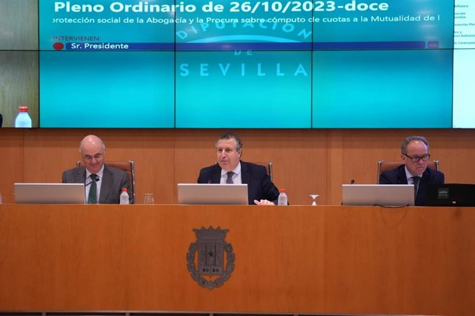 Pleno de la Diputación de Sevilla del 26 de octubre de 2023.