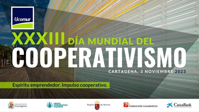 Imagen oficial del XXXIII Día Mundial del Cooperativismo que Ucomur celebrará el próximo 3 de noviembre en Cartagena