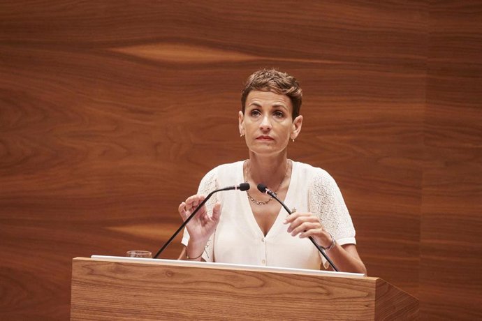 Archivo - La presidenta del Gobierno de Navarra, María Chivite.