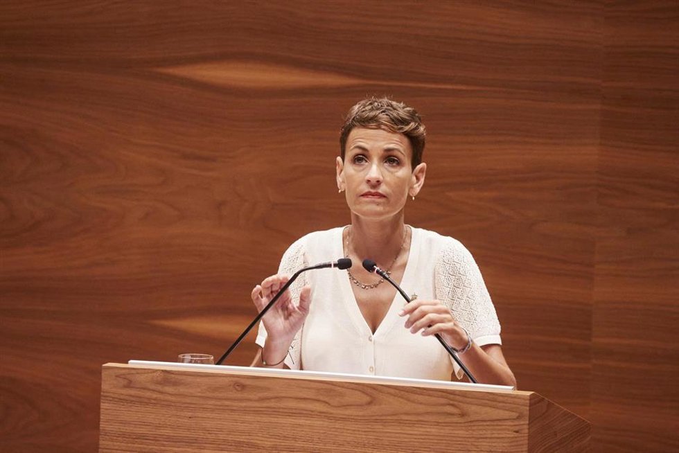 Archivo - La presidenta del Gobierno de Navarra, María Chivite.