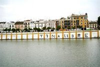 Sanz condena la pintada de la zapata de la calle Betis y asegura que va a "endurecer mucho las multas"