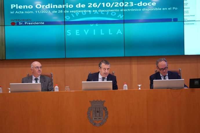 Pleno de la Diputación de Sevilla del 26 de octubre de 2023.