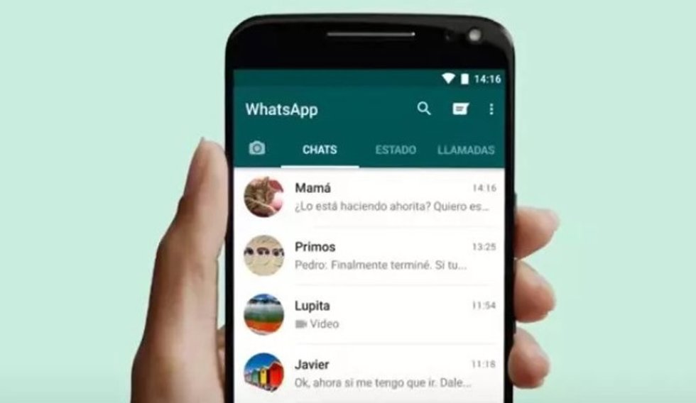 Interfaz de WhatsApp