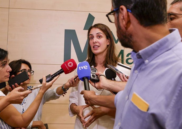 Archivo - La portavoz de Más Madrid en el Ayuntamiento y jefa de la oposición, Rita Maestre, en un encuentro informativo