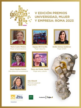 Premiadas en los galardones 'Universidad, Mujer y Empresa: Roma 2023' de Sevilla, en su quinta edición.