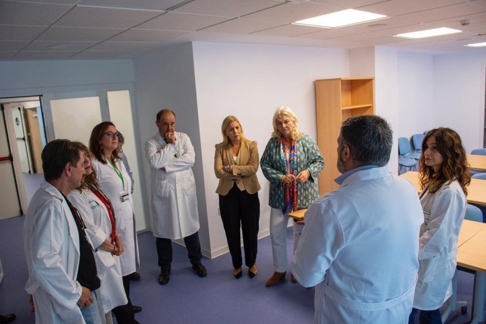 Mercedes Colombo y Eva Pajares en el Hospital San Carlos.