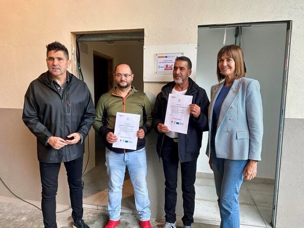 La vicelehendakari y consejera de Trabajo, Idoia Mendia, en Zumarraga