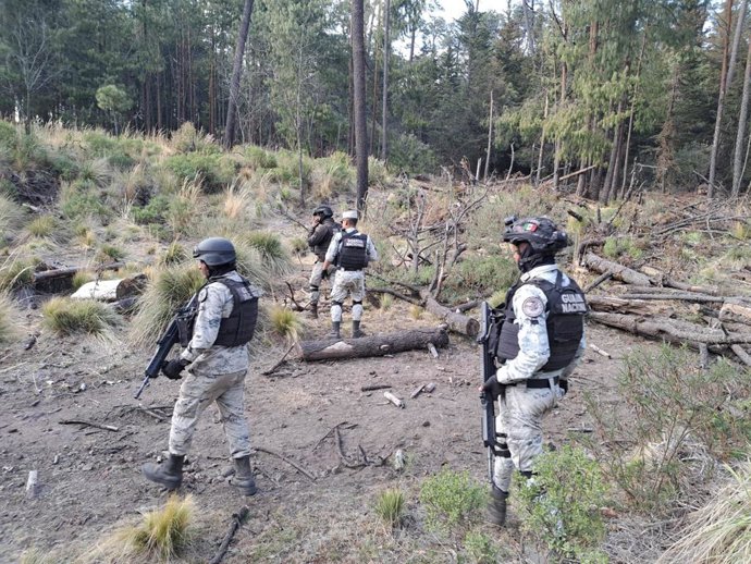 Archivo - Efectivos de la Guardia Nacional de México