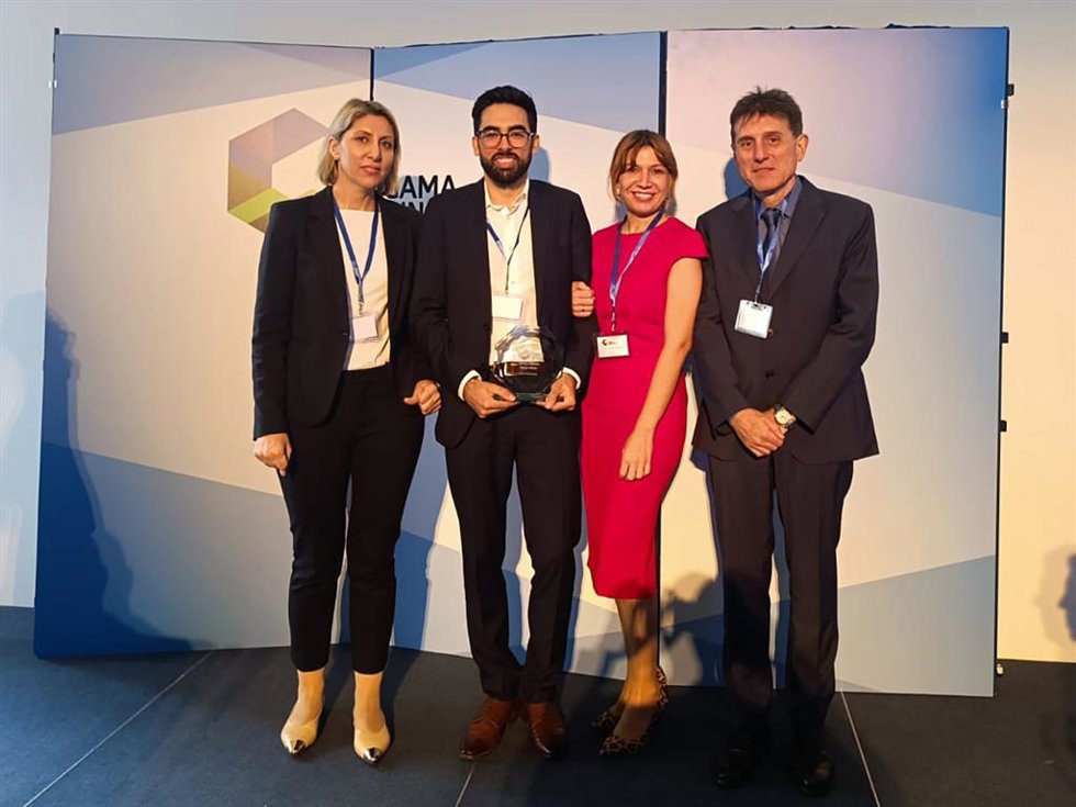 La vicecanciller de España en Manchester, María del Carmen García; Miguel Gironés, Brand Manager de ElPozo Alimentación; la diseñadora Monserrat Moreno y el canciller del Consulado General de España del Ministerio de Asuntos Exteriores, Juan P. Hernando