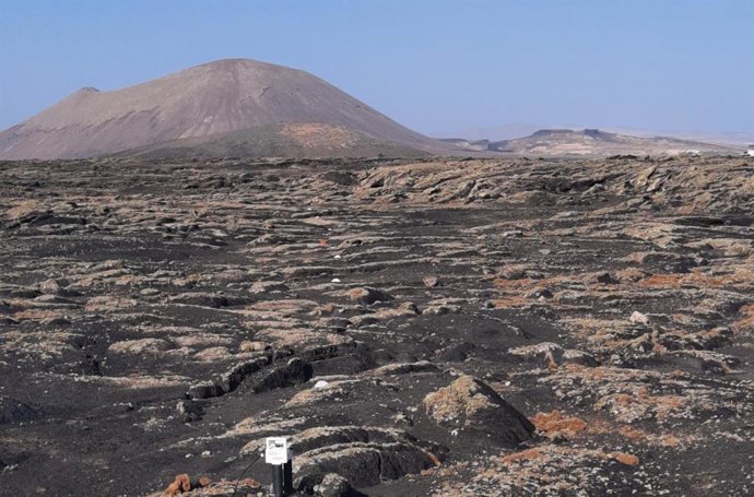 Paisaje lunar en Lanzarote.