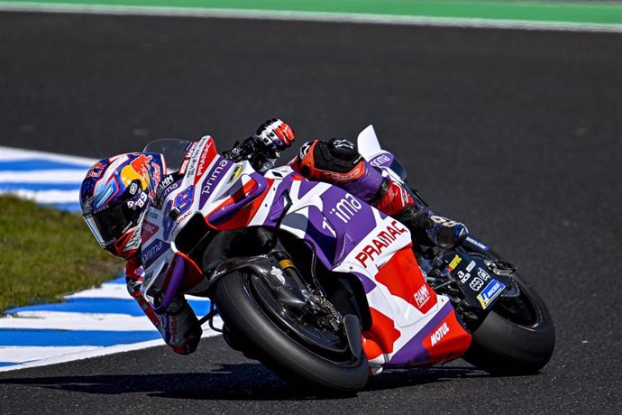 El piloto español Jorge Martín durante un Gran Premio del Mundial de Motociclismo 