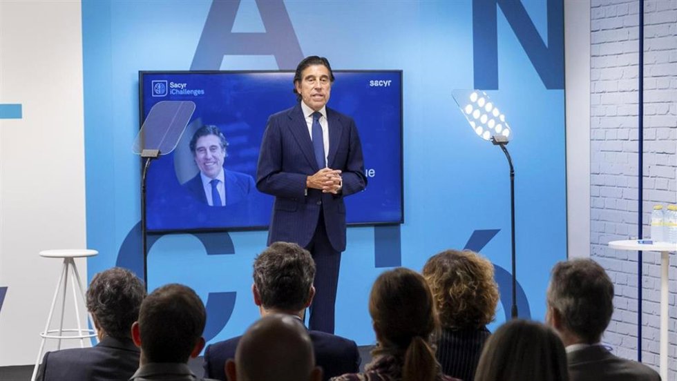 El presidente de Sacyr, Manuel Manrique, en el acto de su programa de innovación abierta, Sacyr iChallenges